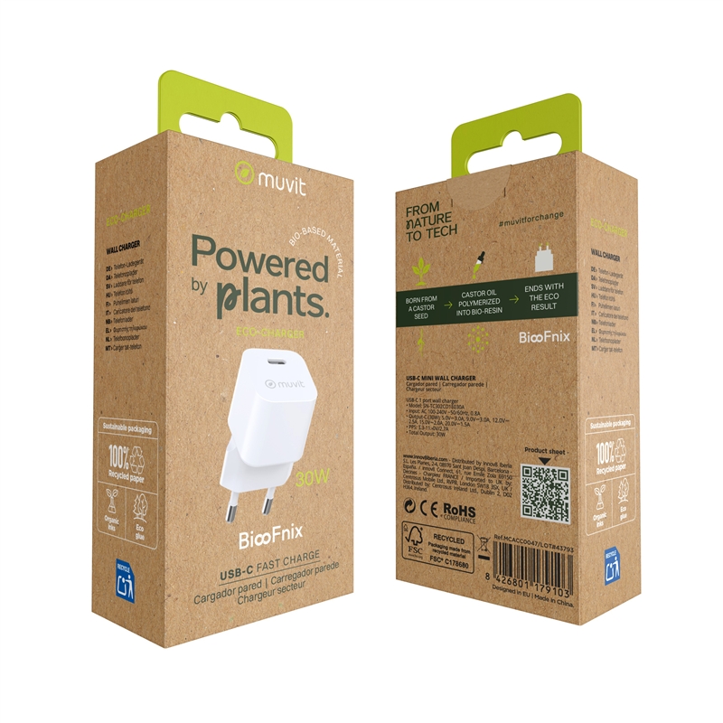 muvit for change cargador de pared Tipo C PD30W BiooFnix