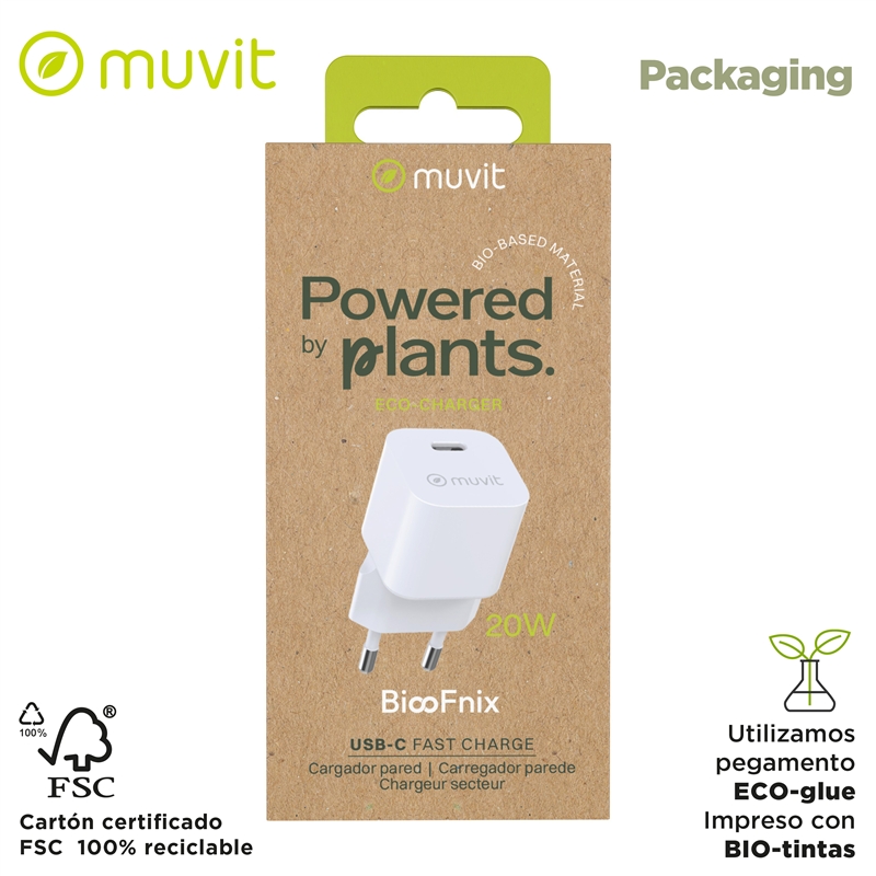muvit for change cargador de pared Tipo C PD20W BiooFnix