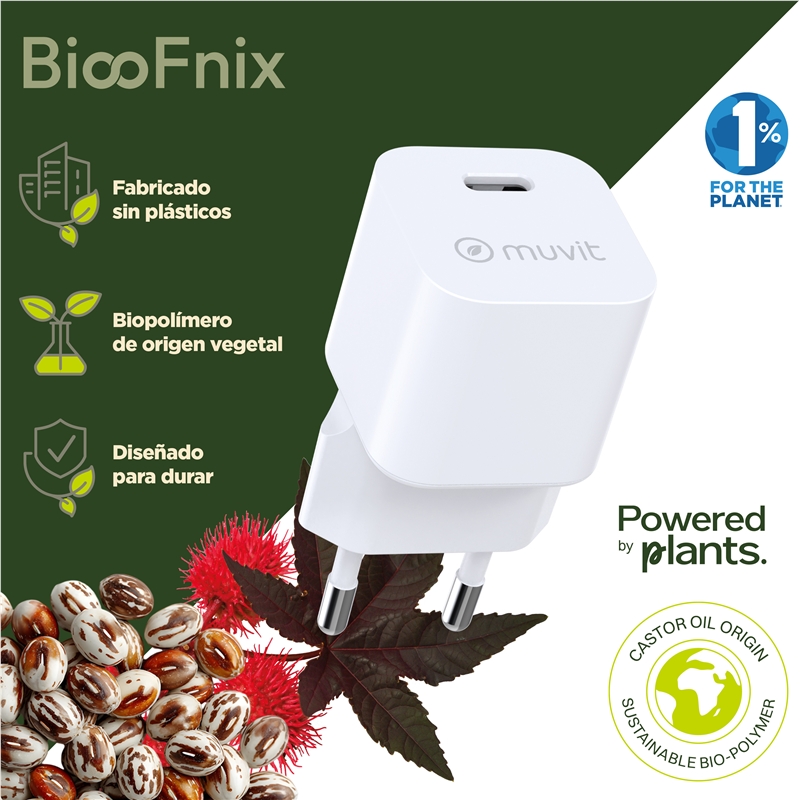 muvit for change cargador de pared Tipo C PD25W BiooFnix
