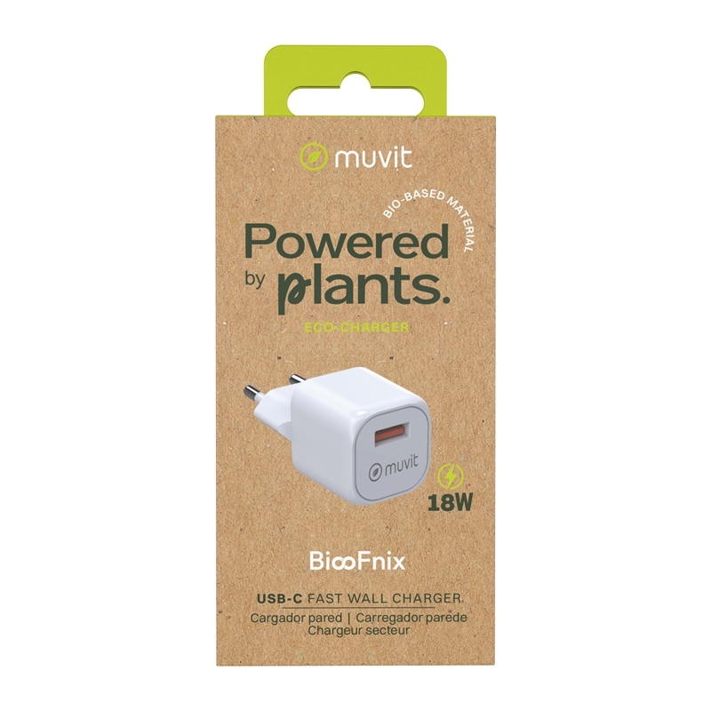 muvit for change cargador de pared USB 3A 18W BiooFnix