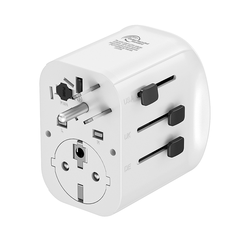 muvit for change adaptador Universal de viaje 2 USB-A + USB-C 15W