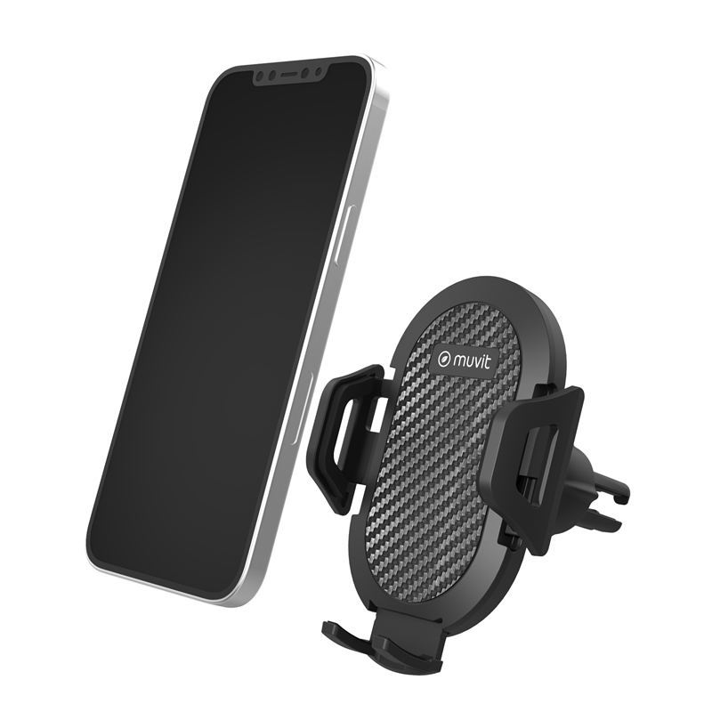 muvit for change soporte coche universal salida de aire hasta 7"ó 9,5cm de ancho negro (Pinza rejilla)