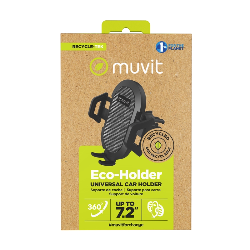 muvit for change soporte coche universal salida de aire hasta 7"ó 9,5cm de ancho negro (Pinza rejilla)