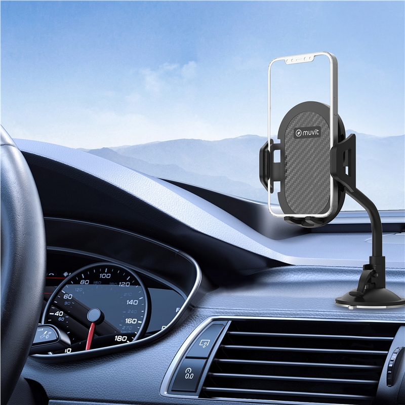 muvit for change soporte coche universal ventosa hasta 7"negro