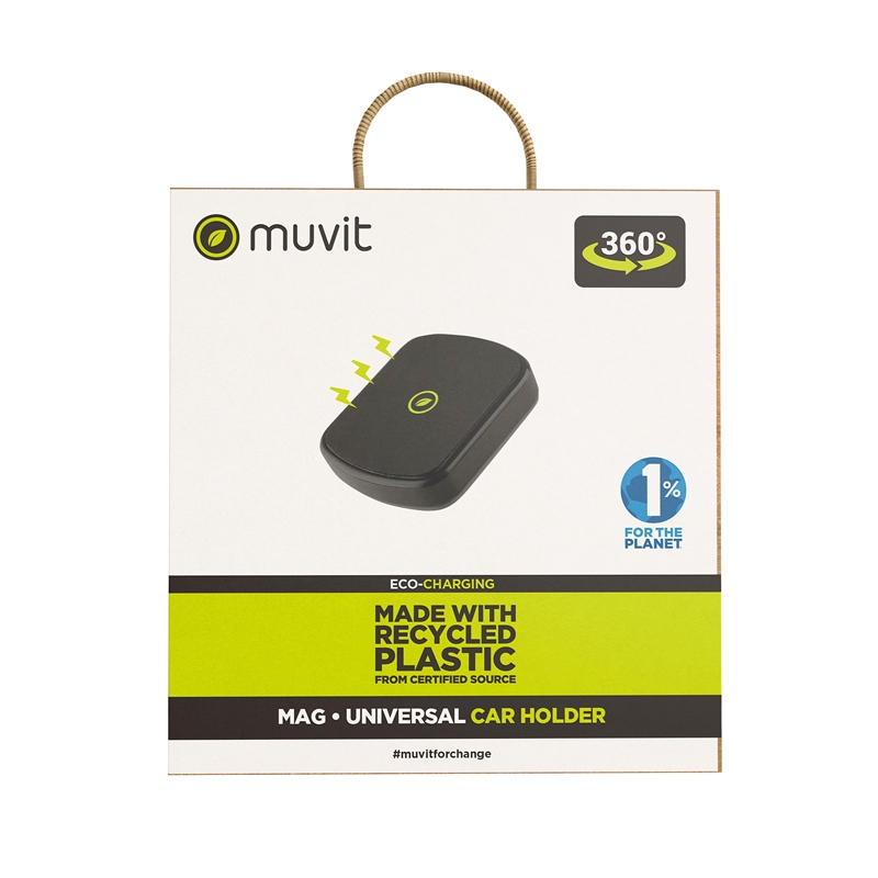 muvit for change soporte coche universal salpicadero magnético negro