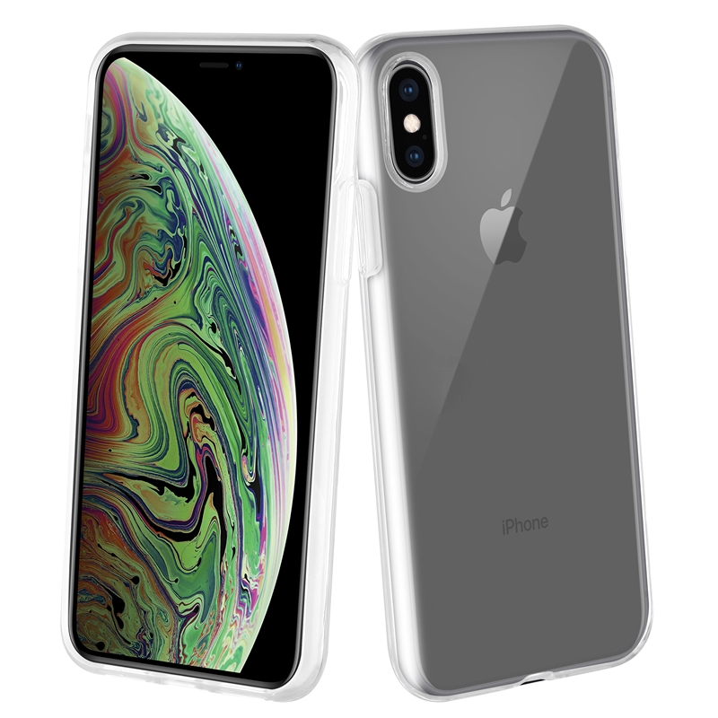 muvit for change funda antibacteriana compatible con Apple iPhone X/XS transparente