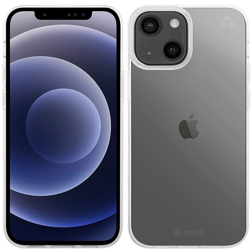 muvit for change funda compatible con Apple iPhone 13 Mini antibacterias transparente