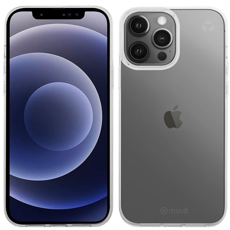 muvit for change funda compatible con Apple iPhone 13 Pro Max antibacterias transparente