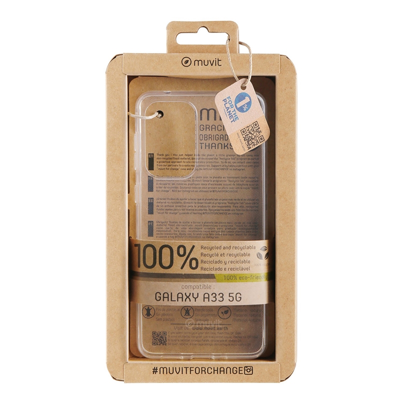 muvit for change funda compatible con Samsung Galaxy A33 5G transparente