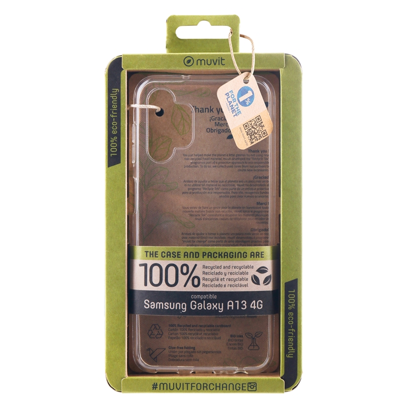 muvit for change funda compatible con Samsung Galaxy A13 4G transparente