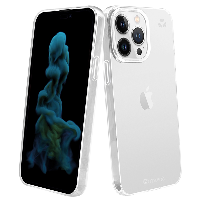 muvit for change funda compatible con Apple iPhone 14 Pro Max transparente