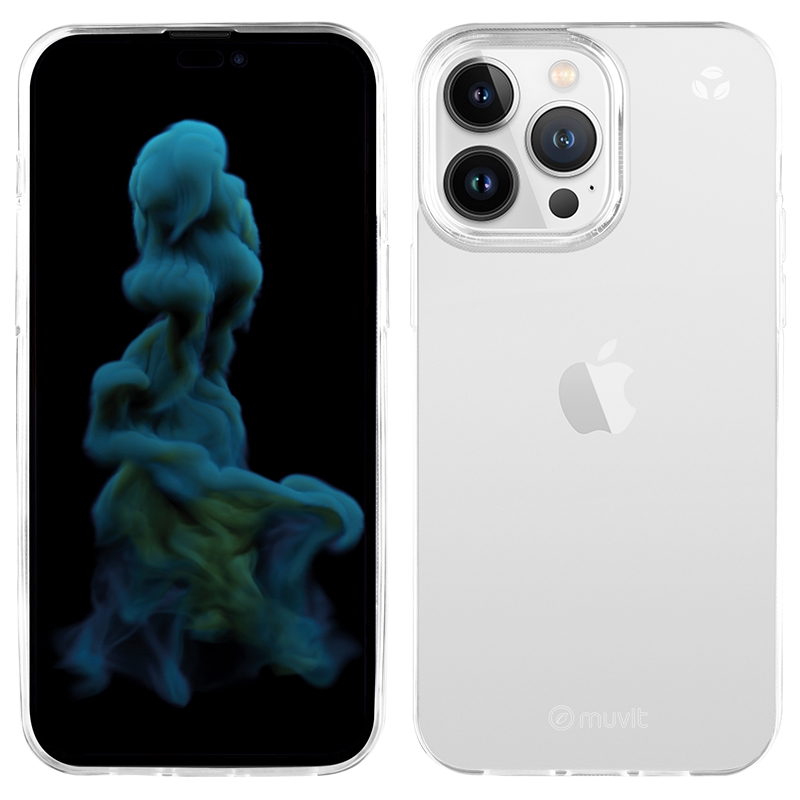 muvit for change funda compatible con Apple iPhone 14 Pro Max transparente