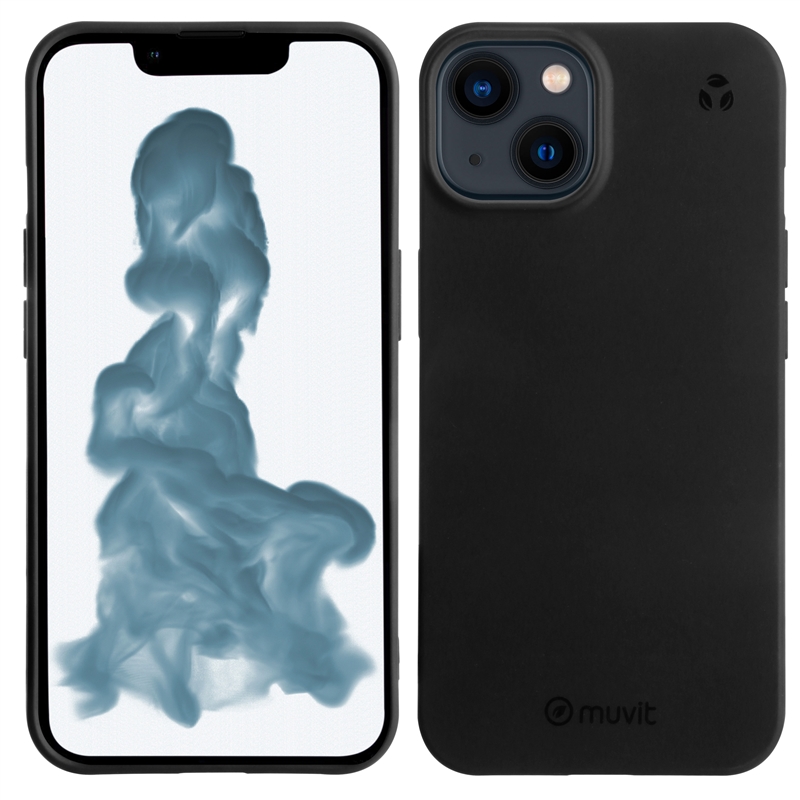 muvit for change funda compatible con Apple iPhone 14 negra