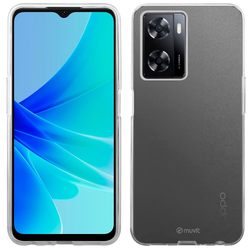 muvit for change funda compatible con Oppo A57S 4G/A57 4G/A77 4G/A57E 4G/A77S 4G transparente