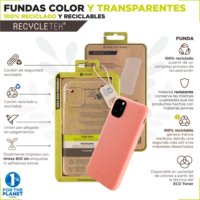 muvit for change funda compatible con Xiaomi Redmi A1/A2 4G transparente