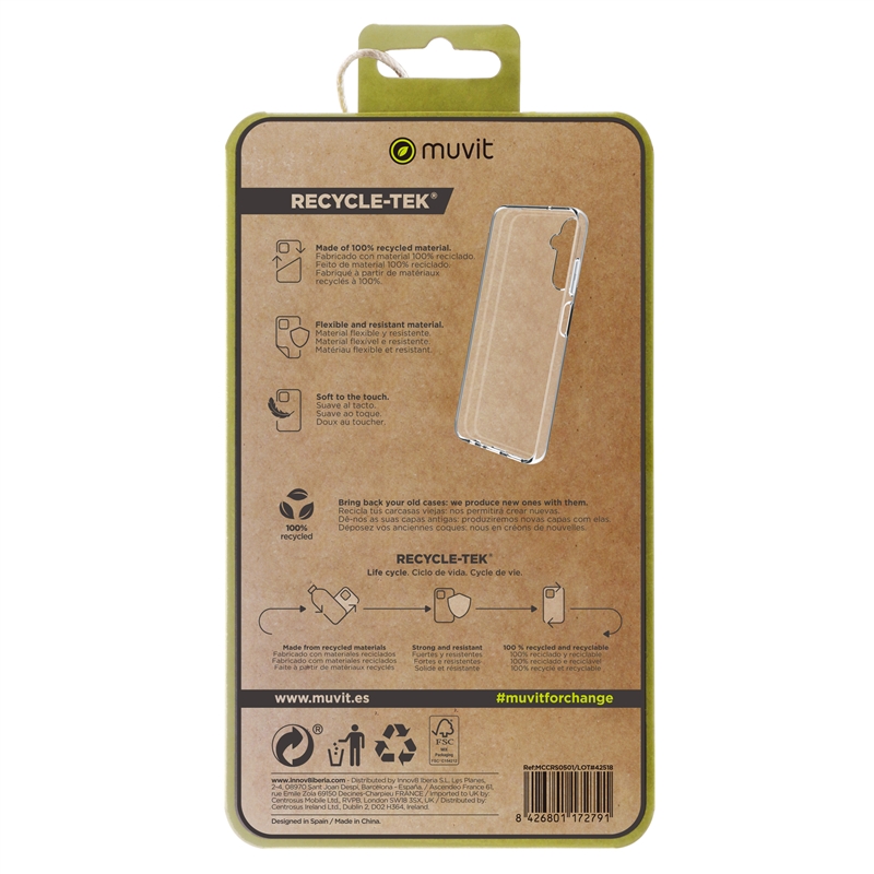 muvit for change funda compatible con Samsung Galaxy A05s 4G transparente