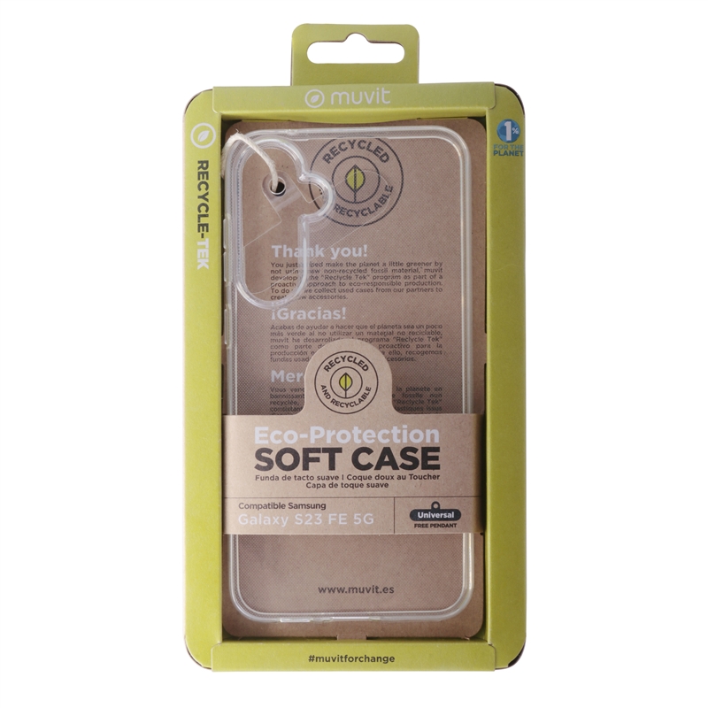 muvit for change funda compatible con Samsung Galaxy S23 FE 5G transparente