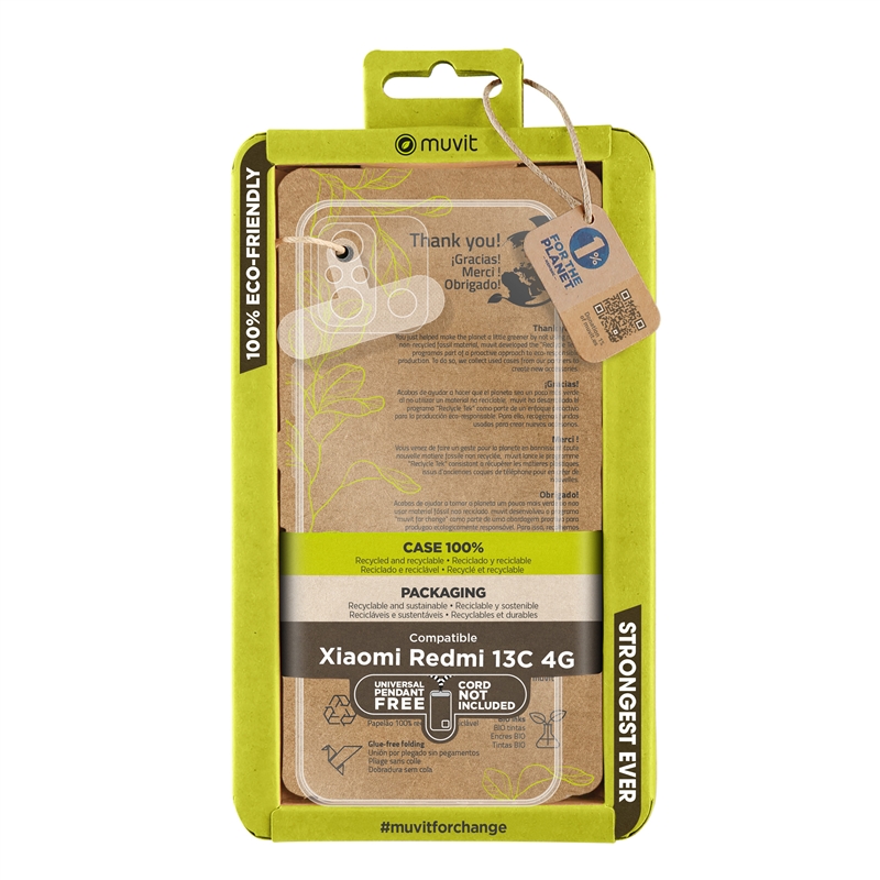 muvit for change funda compatible con Xiaomi Redmi 13C 4G transparente