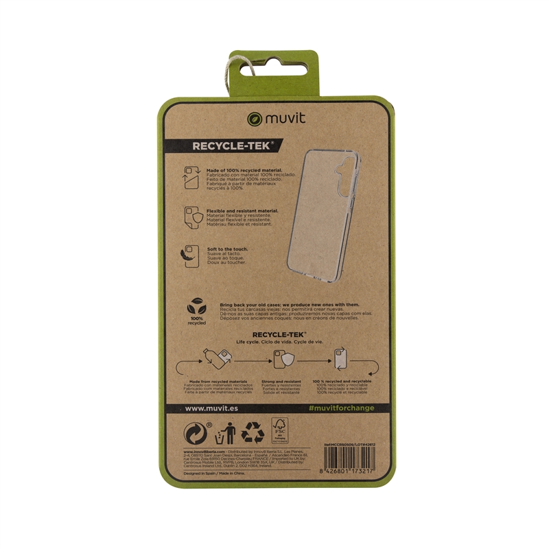 muvit for change funda compatible con Samsung Galaxy A35 5G transparente