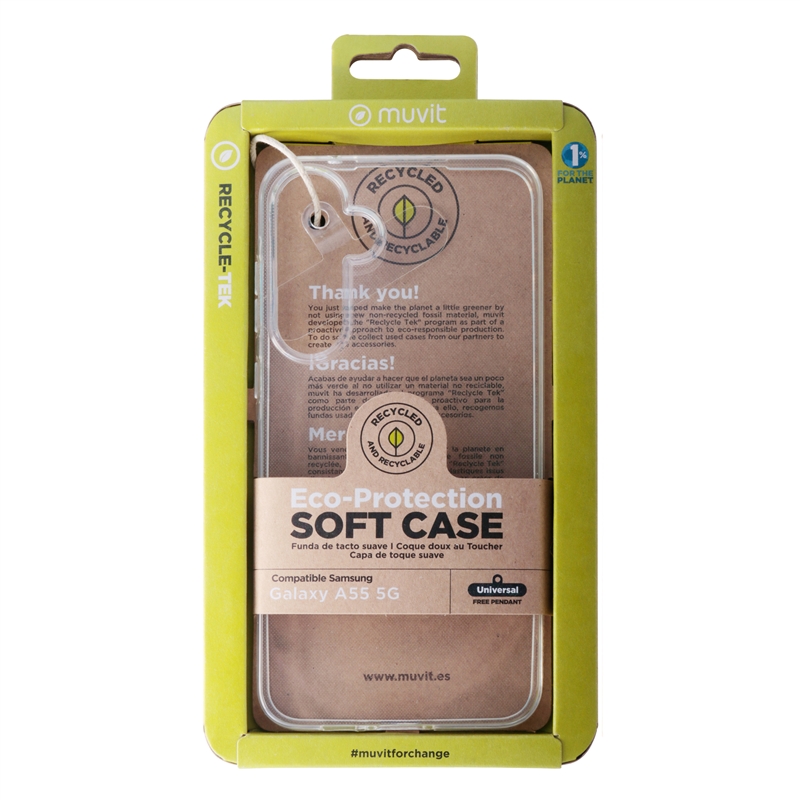 muvit for change funda compatible con Samsung Galaxy A55 5G transparente