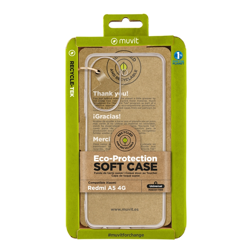 muvit for change funda compatible con Xiaomi Redmi A5 4G transparente