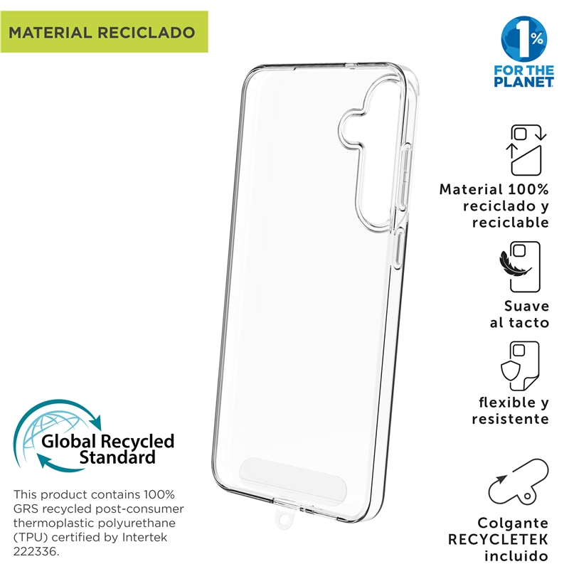 muvit for change funda compatible con Samsung Galaxy S25 FE transparente