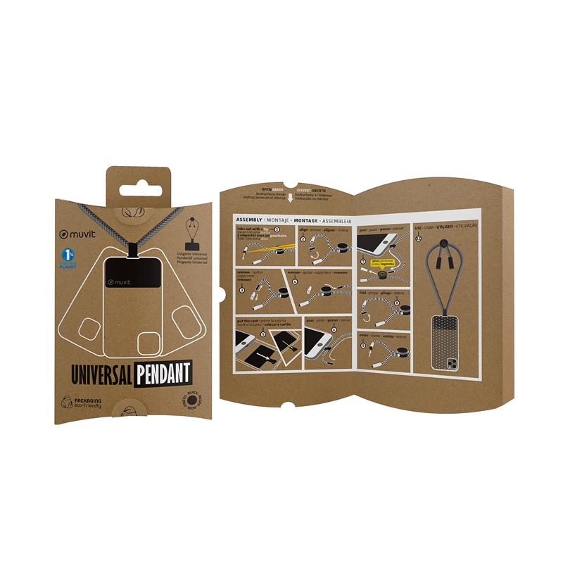 muvit for change colgante universal compatible con fundas negro
