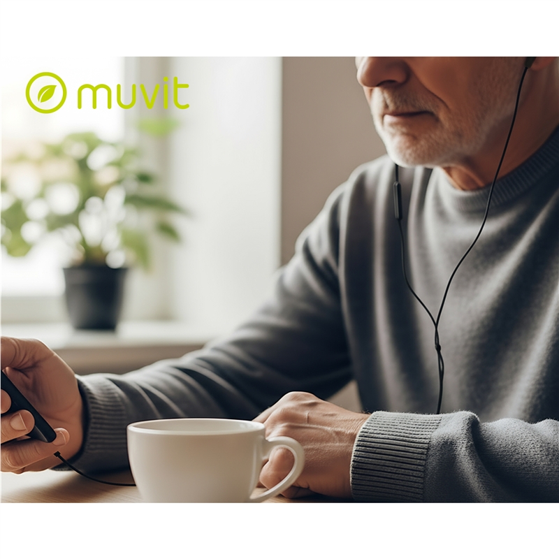 muvit for change auriculares estéreo E56 3.5mm negro