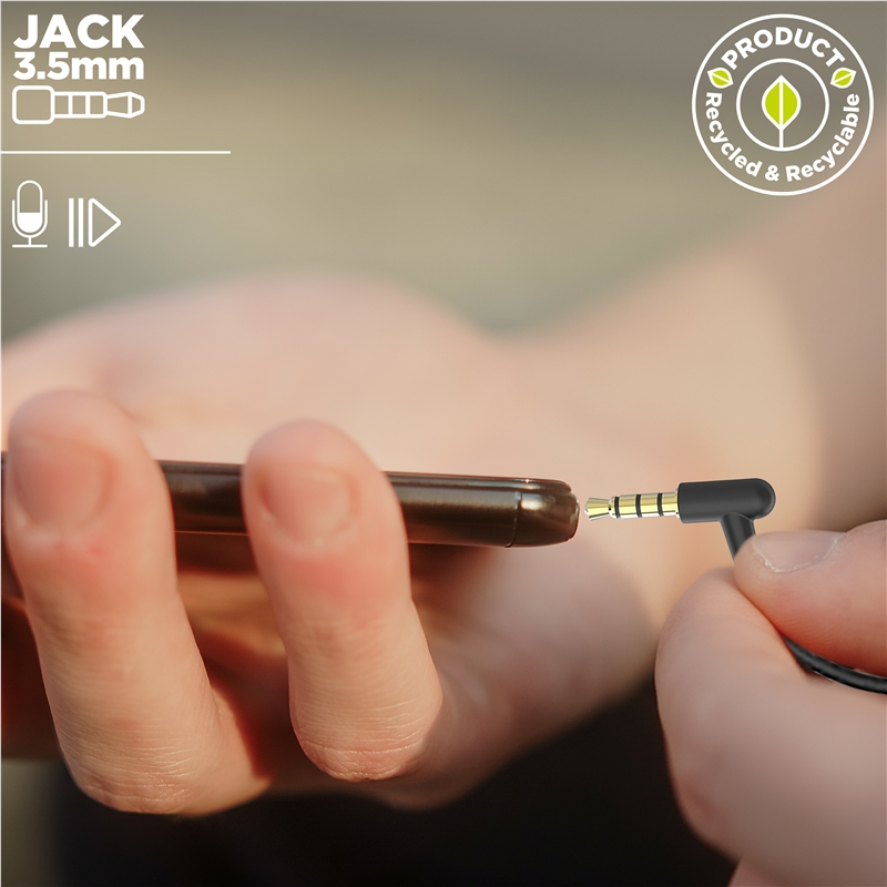 muvit for change auriculares estéreo E57 3.5mm negro