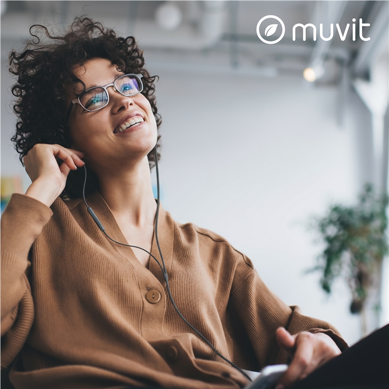 muvit for change auriculares estéreo E58 Tipo C negros