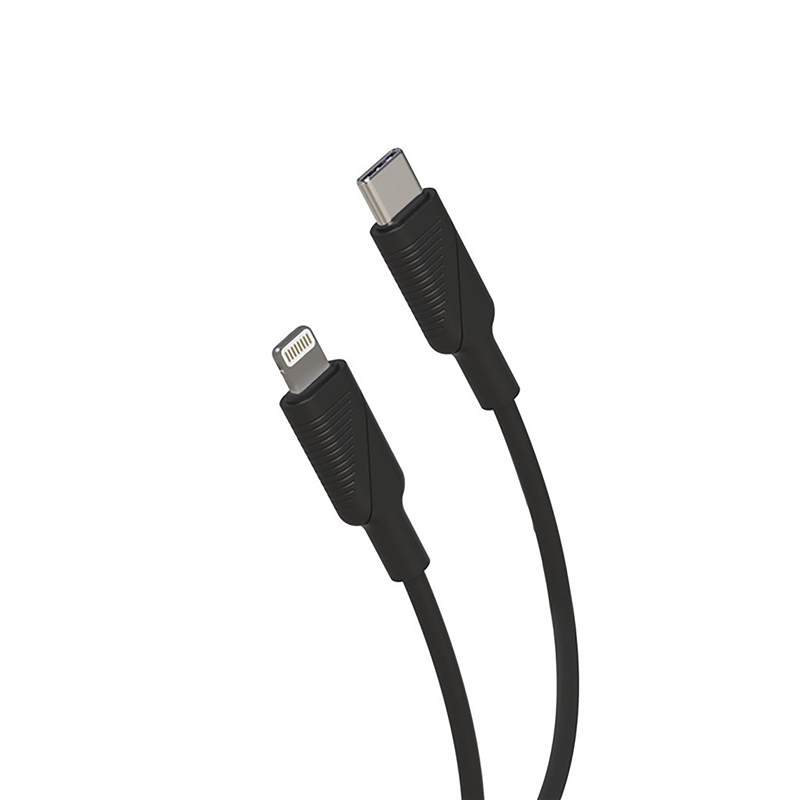 muvit for change pack cargador coche Tipo C PD 20W + cable tipo C a lightning MFI 3A 1m negro