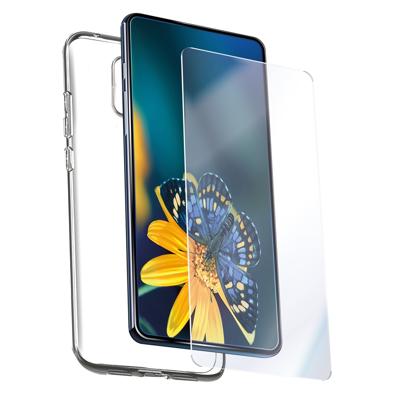 muvit for change funda compatible con Samsung Galaxy A54 5G + protector de pantalla vidrio templado plano