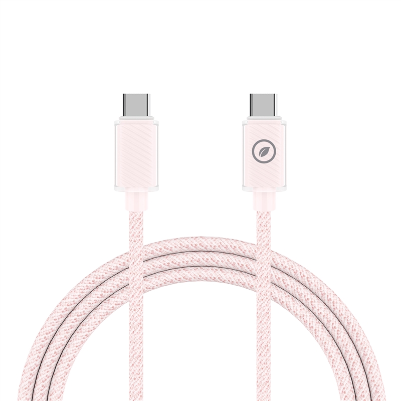 muvit for change pack cargador de pared Glass GaN Tipo C PD 30W + Cable C a C 1m 3A rosa