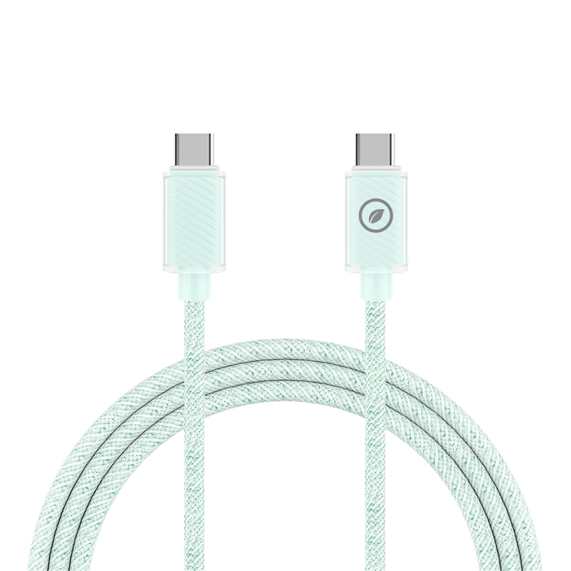 muvit for change pack cargador de pared Glass GaN Tipo C PD 30W + Cable C a C 1m 3A verde