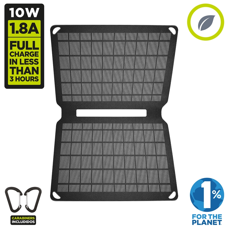 muvit for change cargador solar 10w negro