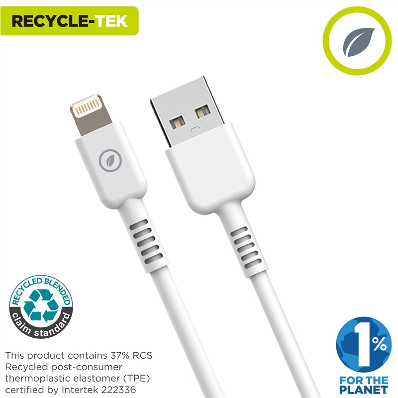 muvit for change cable USB a Lightning MFI 2,4A/12W 0,2m blanco