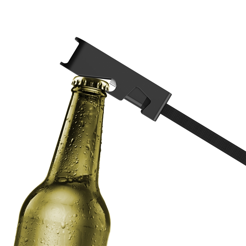 muvit for change cable Llavero con función soporte Tipo C a Tipo C 3A 60W negro y gris