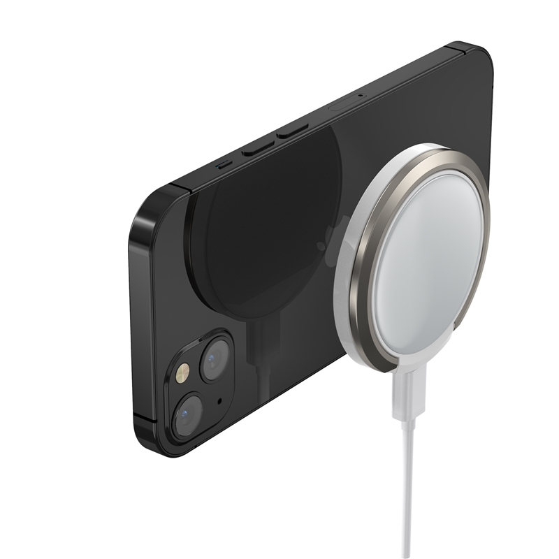 muvit for change cargador Magsafe inalámbrico 7,5-10-15w blanco