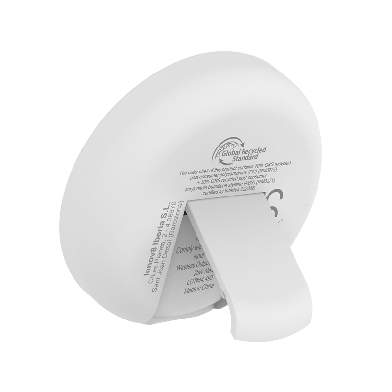 muvit for change cargador inalámbrico Qi2 25W con soporte blanco