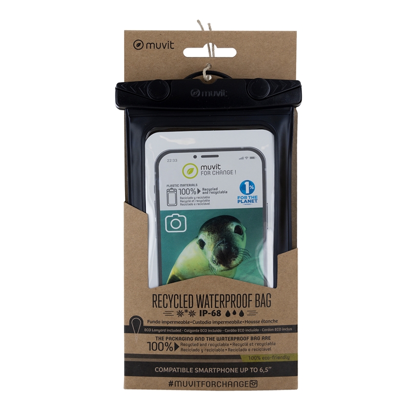 muvit for change funda acuática universal hasta 6,5" IPX8 negra